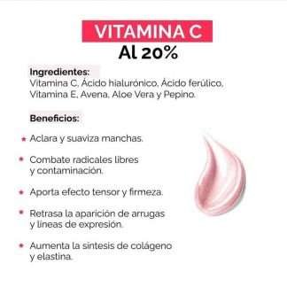 Vitamina c al 20% serum facial 30ml
