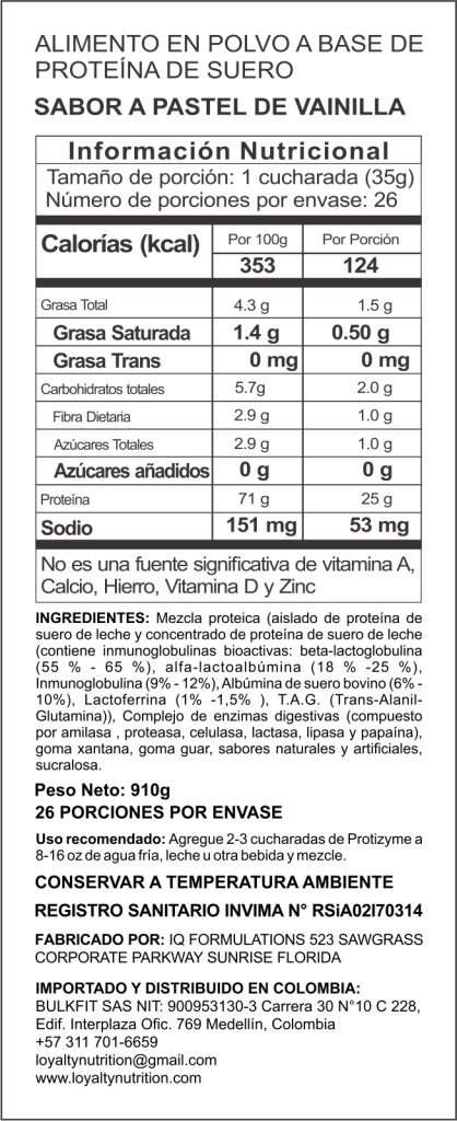 Proteína Protizyme Vainilla 2lb