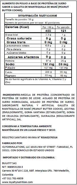 Iso Pwdr Galleta mantequilla maní