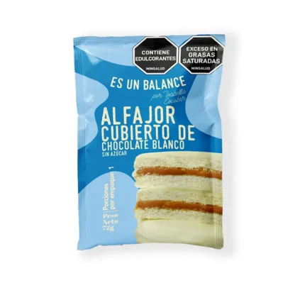 alfajor cubierto de chocolate blanco 72g